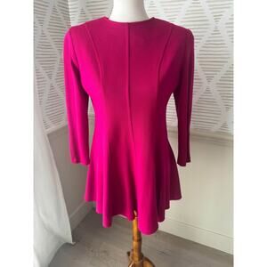 P.J. Klein Petites Vintage 90s Women’s XS Size 3/4 Pink Peplum Fit Flare Dress
